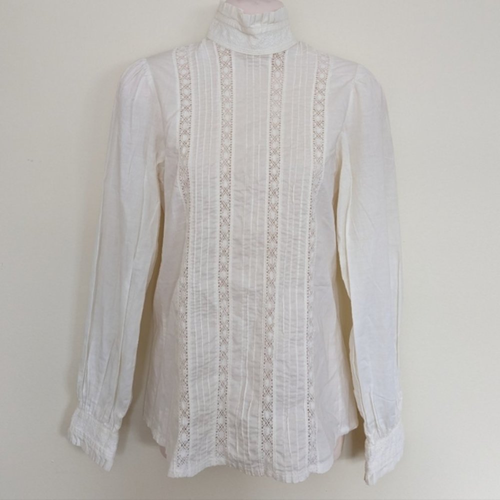 Vintage Laura Ashley 100% cotton blouse small